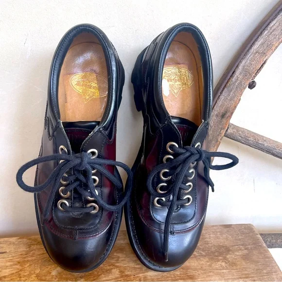 SOLD-JOHN FLUEVOG ANGELS FLAME Black Cordovan Leather Heavy Seventh Heaven Soles - Picture 2 of 14